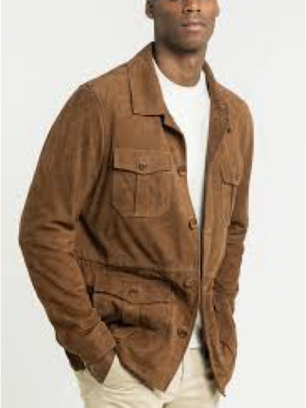 Ermenegildo Zegna Brown Suede Shirt Jacket